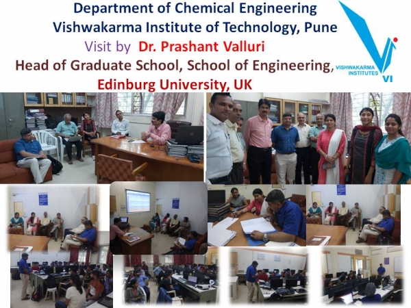 Visit of Dr. Prashant valluri to Department of Chemical Engineering